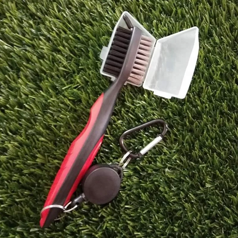 
2021 hot selling golf club cleaning brush with cap protection 