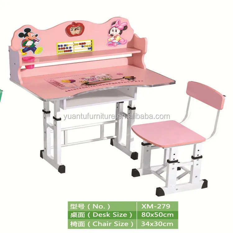 Fashion Adjustable Ergonomic Design Kids Study Table And Chair