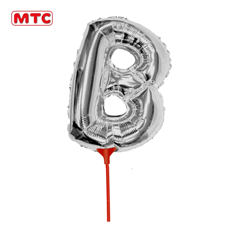 
Mini Silver/gold Alphabet Letter Mylar Balloon, Mini Silver/gold Number Mylar Balloon,Stick Balloon 