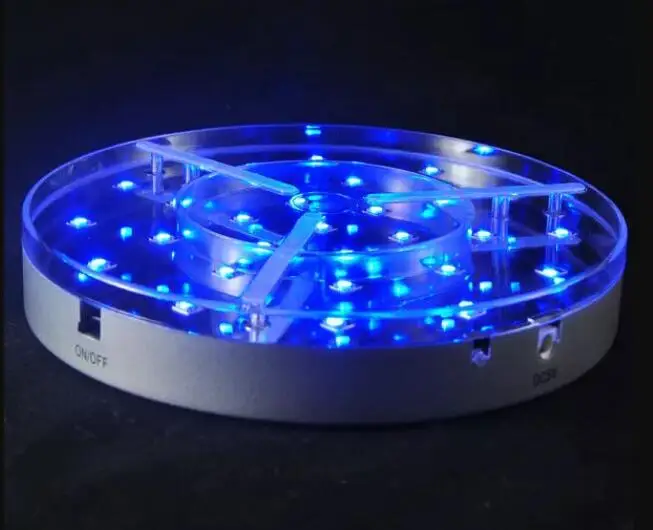 Bar Shelf Liquor Bottle Display Base Bottle Glorifiers 8 INCH Multi Color LED Light Stand Base Rechargeable Battery Operated