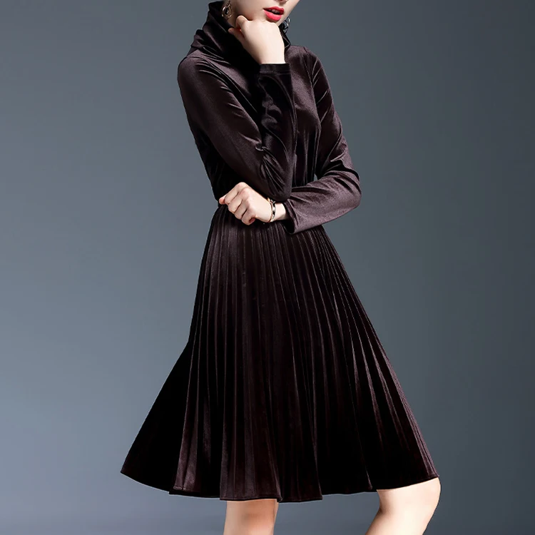 Latest Dress Designs for Ladies Velvet Dress Wholesale