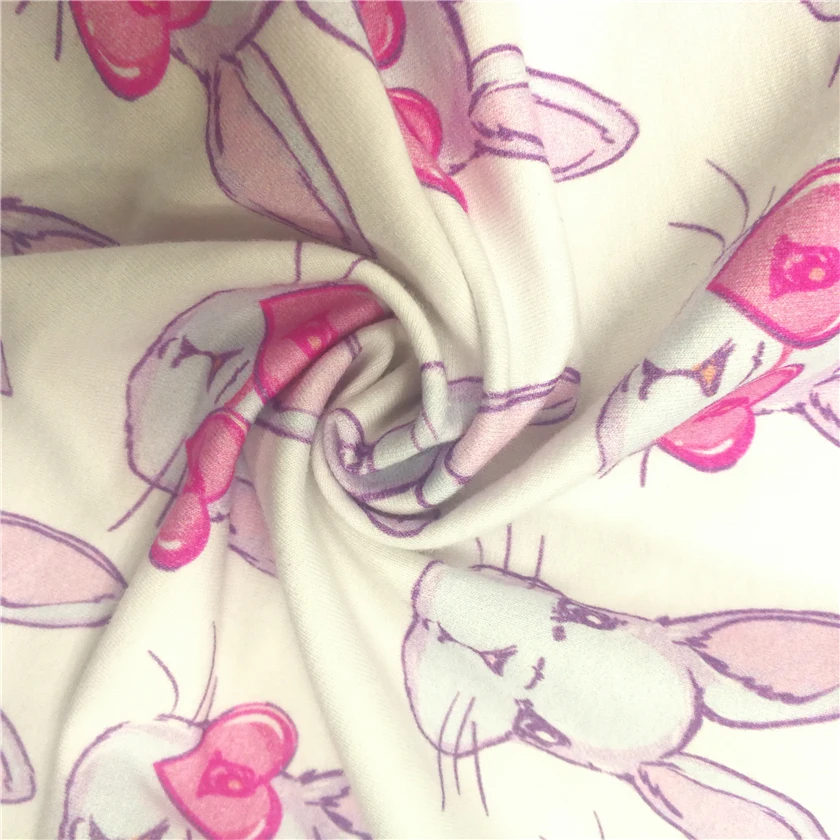 
fast delivery digital printed french terry fabric 