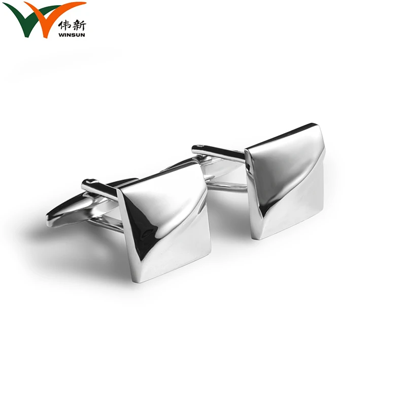 Оптовая продажа, дешевые брендовые мужские запонки с логотипом под заказ, Серебряный алфавит, пустые металлические запонки от производителя