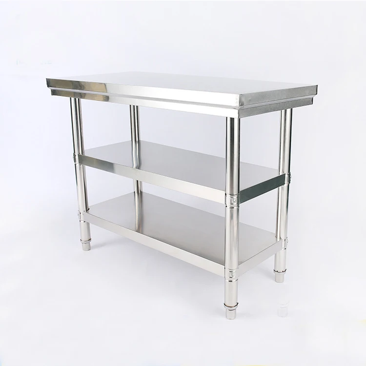 Premium quality stainless steel commercial kitchen industrial work table