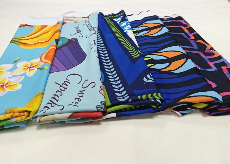 4 Way stretch digital print custom kids nylon spandex fabric swimwear