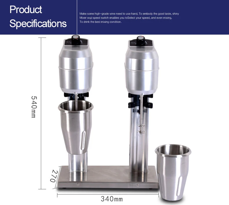 
220V Electric Bar Use Milk Shaker Machine Coffee Shop Fruit Milk Shake Making Machine BL-018 