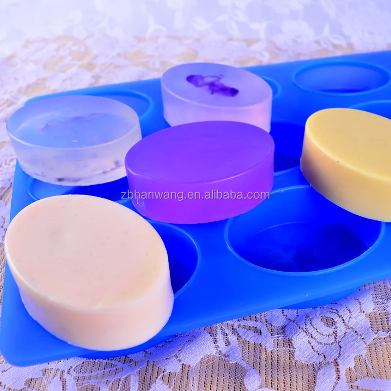 B0256 Multi Cavity Oval Shape Soap Silicone Molds