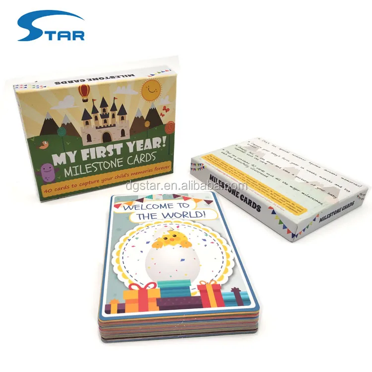 Custom milestone baby cards