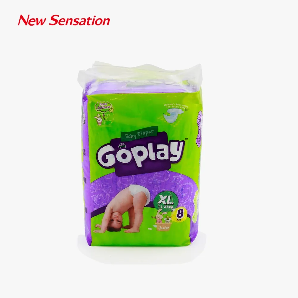 Super Absorbent Diapers HS Code Baby Diaper with Cheap Price in Nigeria (GOPLAY-004)