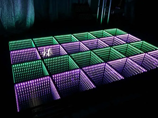 discount Professional Effect Tempered Glass LED Used Portable Dance Floors make in China