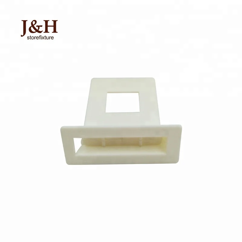 POP Displays Accessories Exhibition Cardboard Shelves Clear ABS Connector White Plastic Corrugated Shelf Support Locking Clip