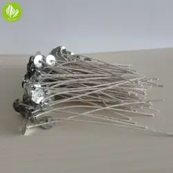 Фитиль из хлопчатобумажной бумаги, покрытый натуральным соевым воском, с низким содержанием дыма, хлопчатобумажные нити, тканые с бумагой, 100 шт.