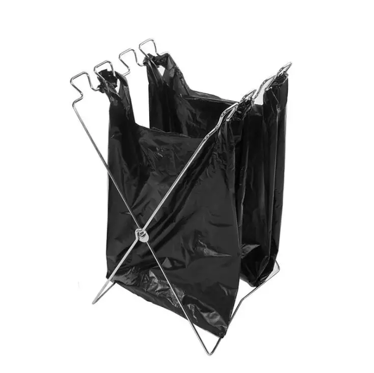 Trash Bags Gallon Holder Stand, Waste Sorting Bin, Grass Clippings Portable Fold Up Can for Camping Recycling