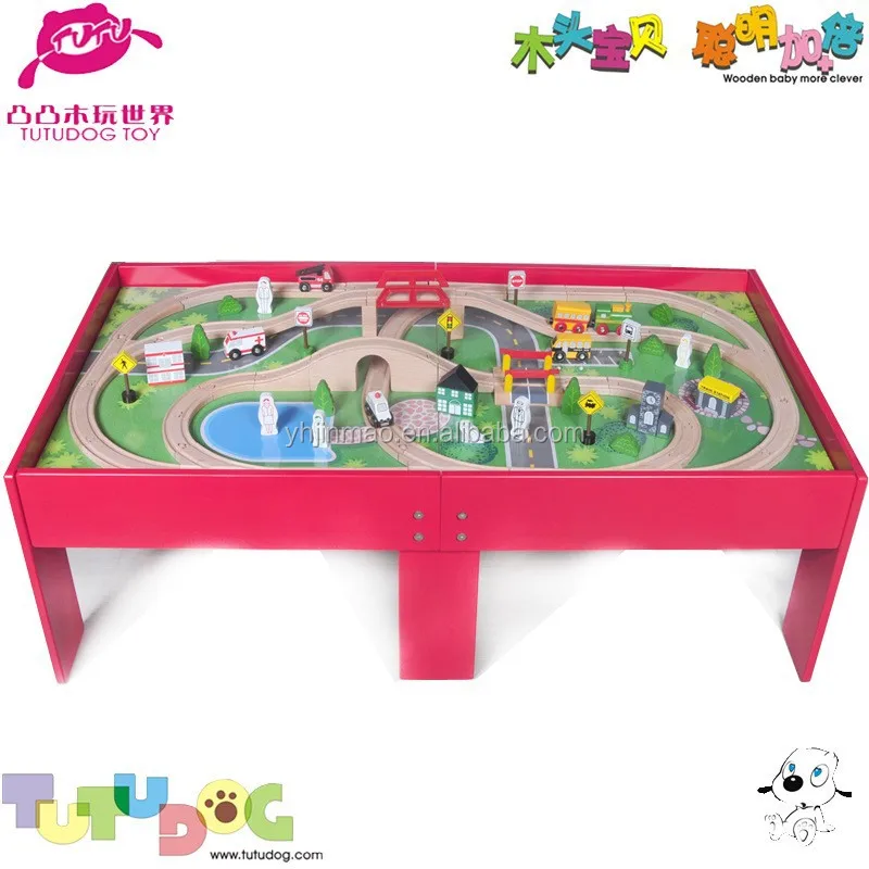 Thomas red Wooden track tables toy train table