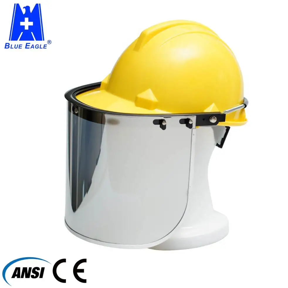Blue Eagle CE ANSI Z87.1 IR Heat Protection Uv Safety Face Shield Polycarbonate Visor