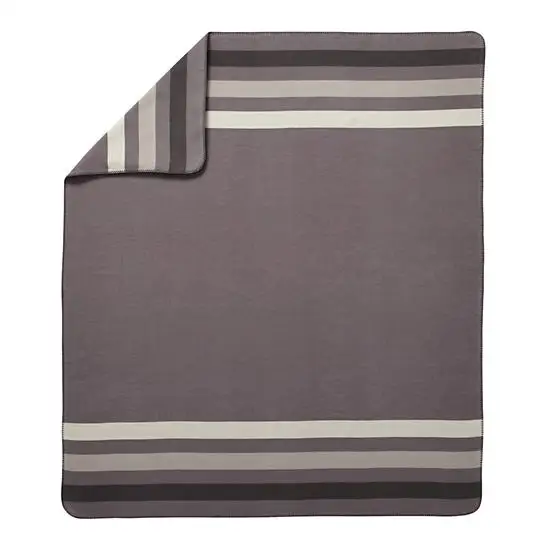 
grey color New design Custom striped Kids flannel fleece Baby Blanket 