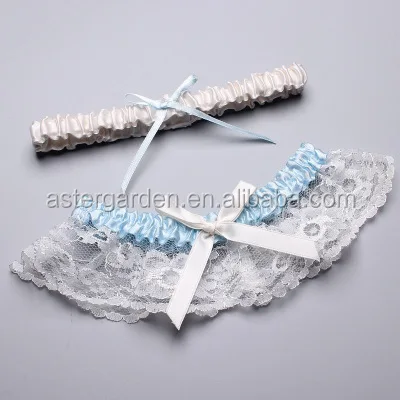 
European bride wedding lace bowknot accessories garters 