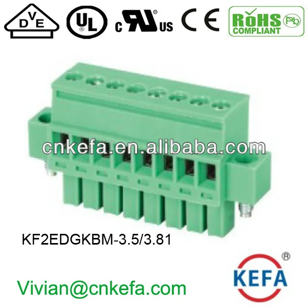 вертикальные печатной плате разъем терминальный блок ёенский клеммный плагин разъем с гайкой провода разъема