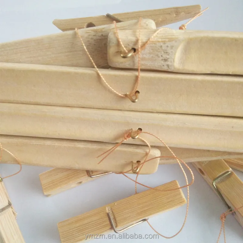 Newest 16 clips bamboo clothing hanger for underwear