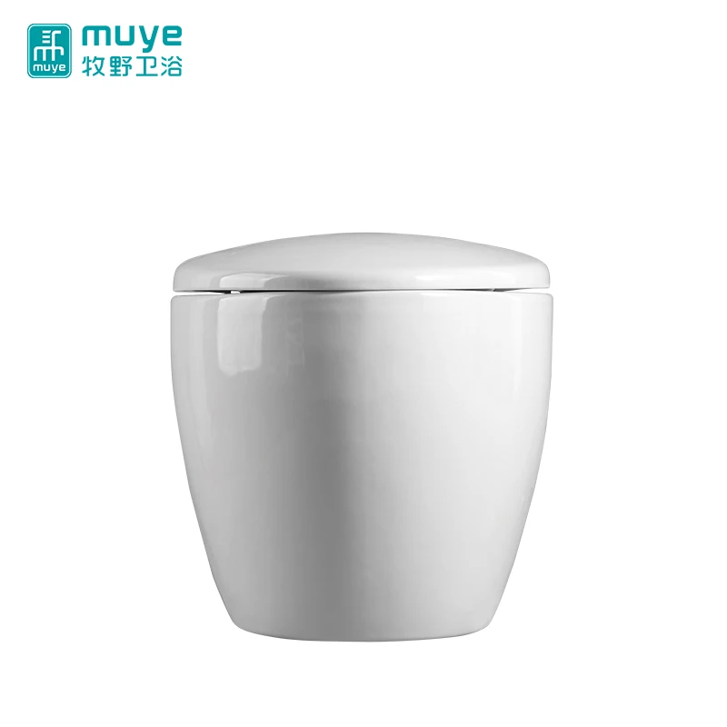 European Design Ceramic Washdown Round Shape Wholesale Bathroom Wall Hung Toilet