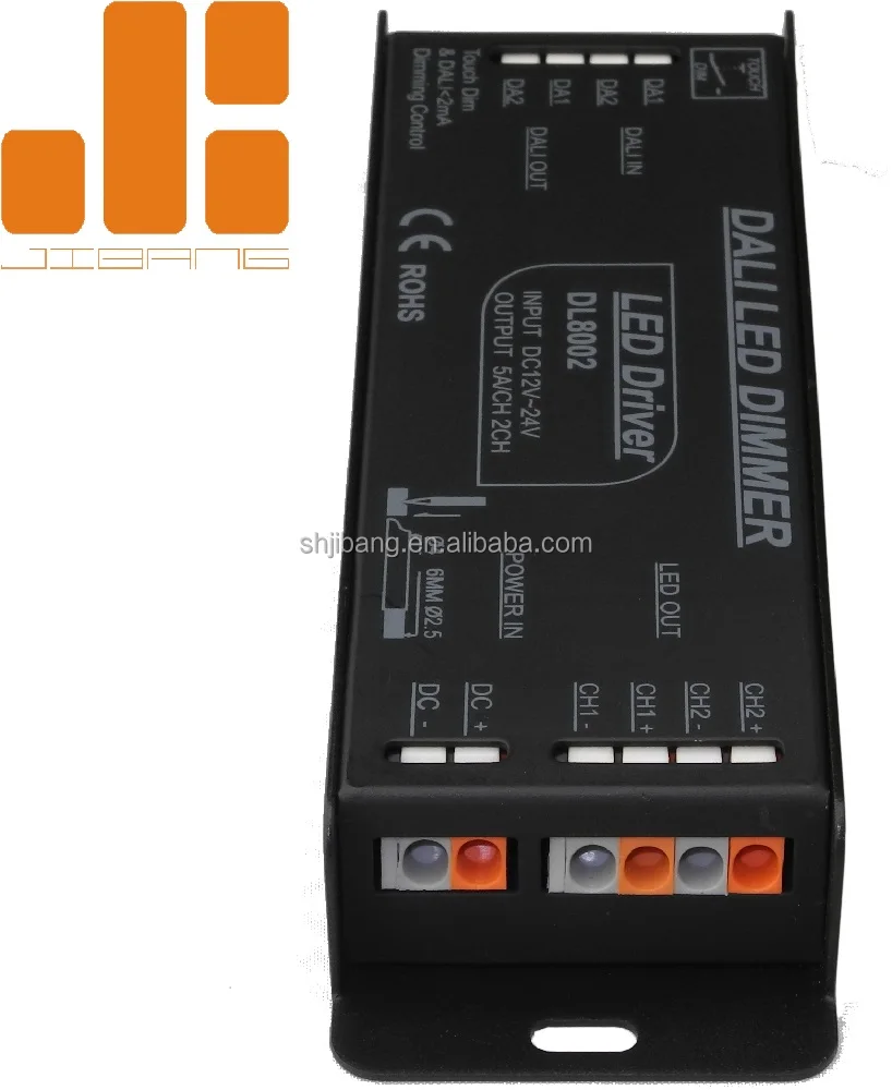 2 channel DALI driver for dimming WW CW led lighting push switch dim