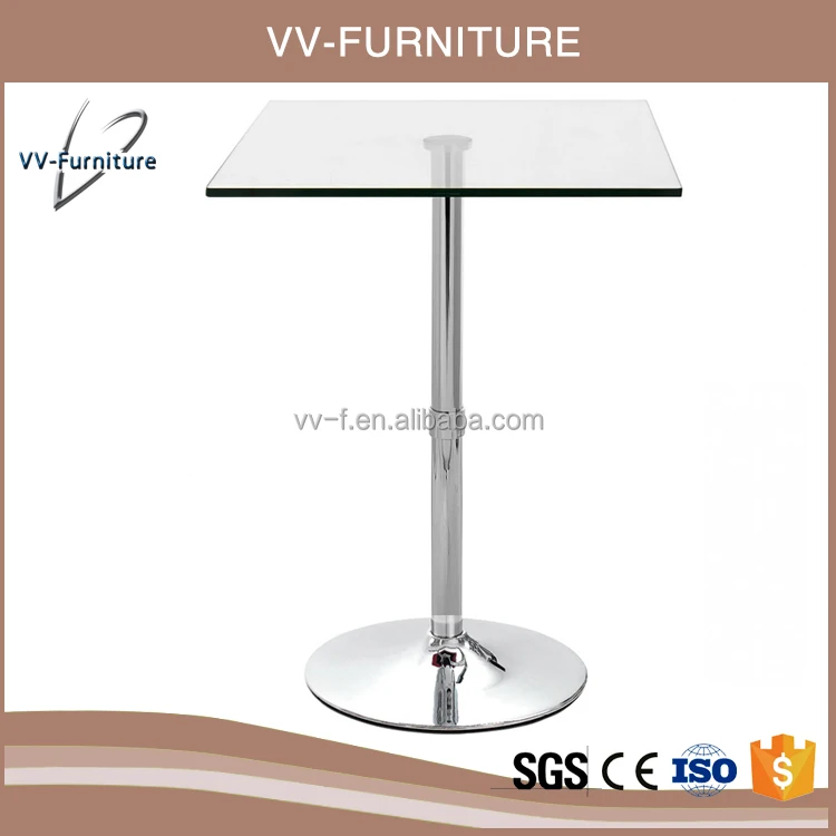 Лидер продаж, современный квадратный барный стол из закаленного стекла с регулируемой высотой