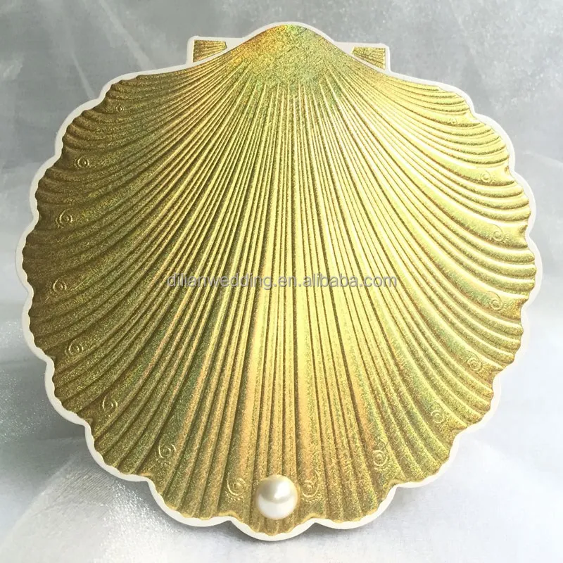 
Popular Style In UK USA Middle East Africa Shell Shape Invitation Cards Wedding 