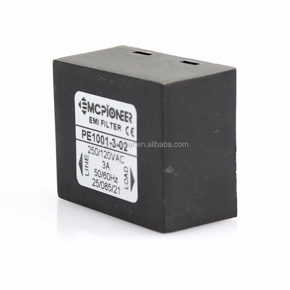 High quality electric black plastic noise emi pin power line filter for pcb