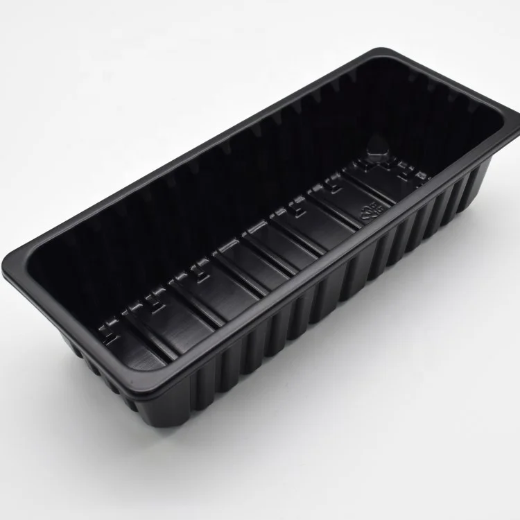 
china supplier vacuum formed tray clear PET plastic box container with lid for 6pcs kiwis 