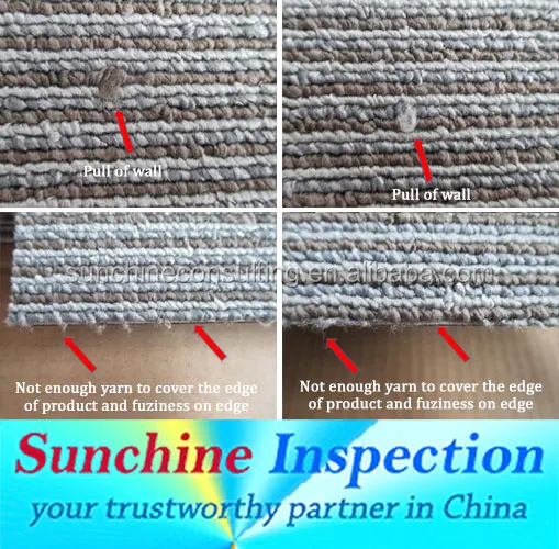 
Carpet Tiles Final Inspection / Pre-Shipment Inspection / Product Quality Control Inspection & Tests 