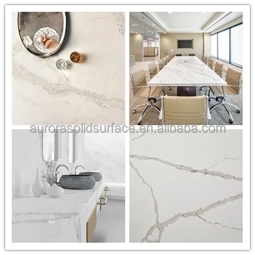 
2017 Calacatta Color Quartz Stone For Countertops/Thin Quartz Slabs 
