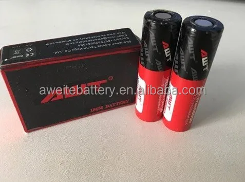 AWT 18650 li ion rechargeable 2600mah 50A lithium ion battery for bottom vaporizer mod awt 18650 battery