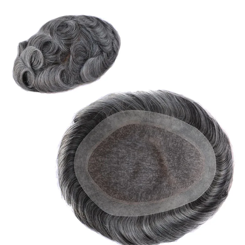New Styling Customized Mens Toupee, human hair prosthesis