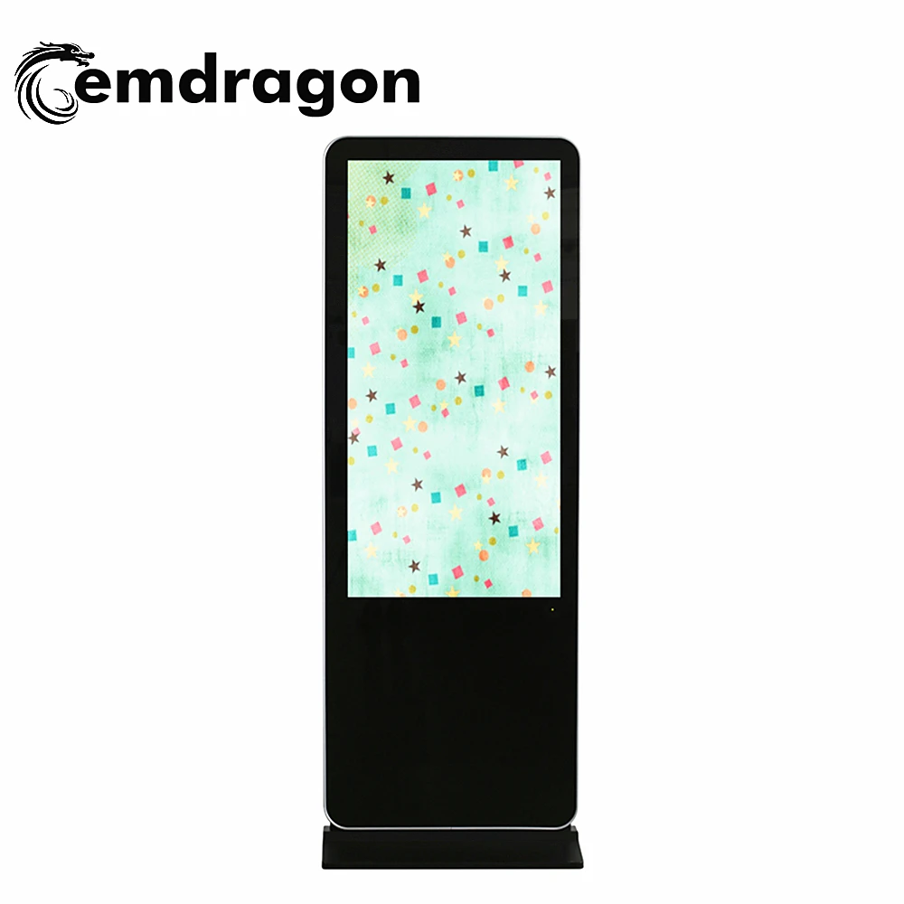 super slim floor standing kiosk 55 inch advertising signage kiosk tablet digital signage totem for gas station