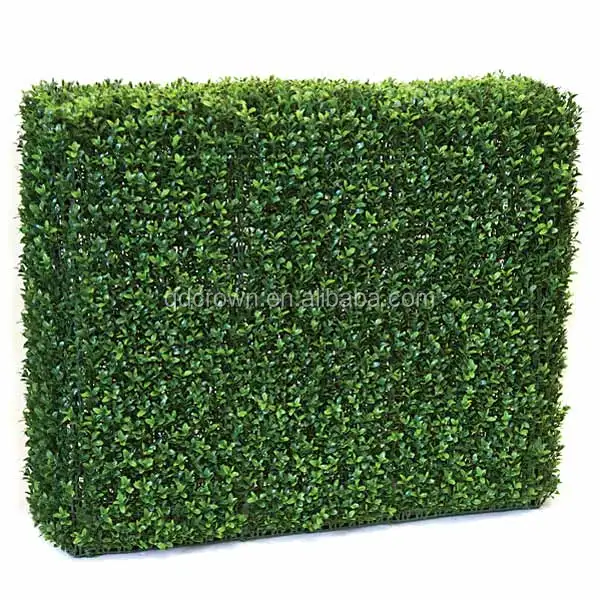High quality cheap artificial hedge plants boxwood plant vertical garden uv panel outdoor green wall grass