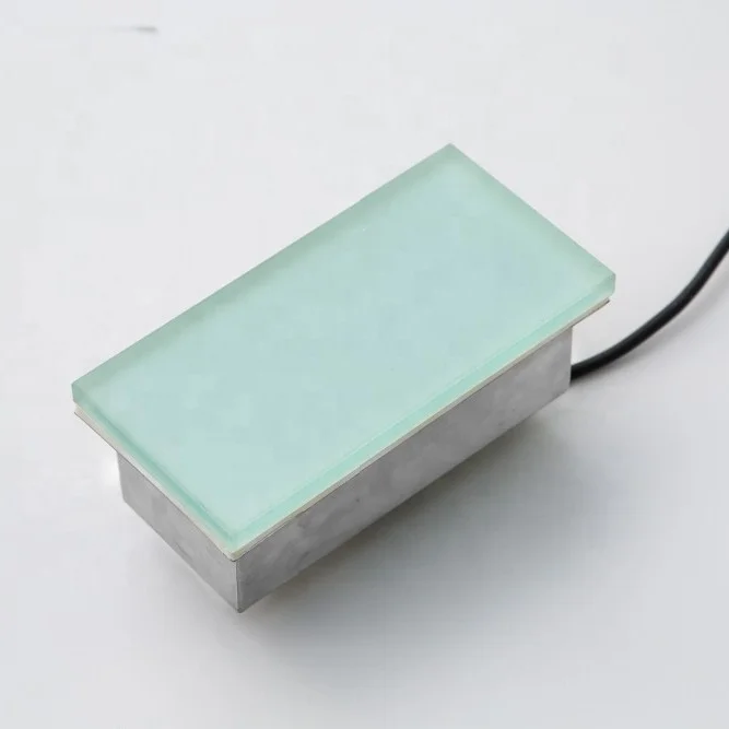 
Outdoor RGB led glass brick 200*100 solar garden lights led floor tiles 