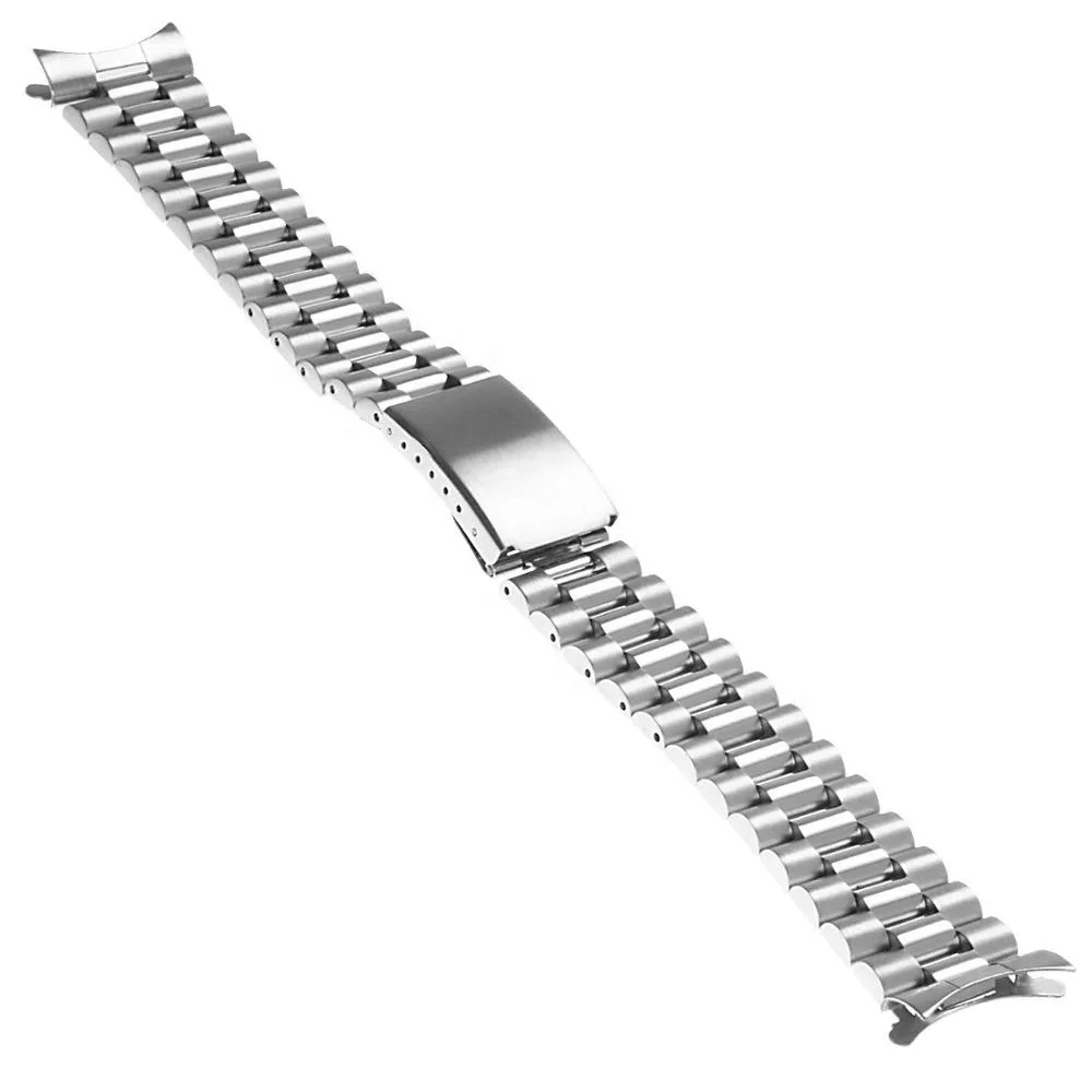 
Ready to ship 18mm 20mm Stainless Steel jubilee curve end watch strap 