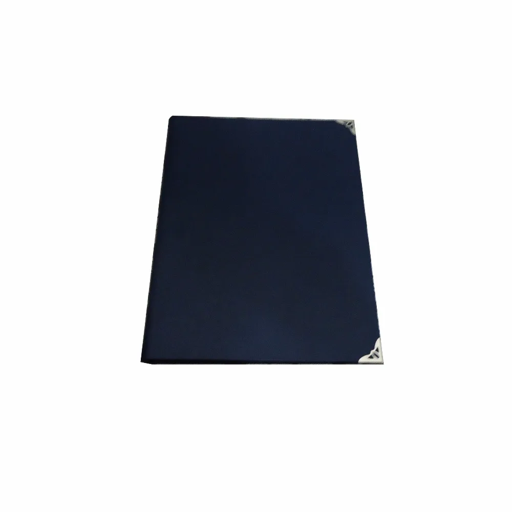 A4 Black PU leather menu holder for restaurant and hotel