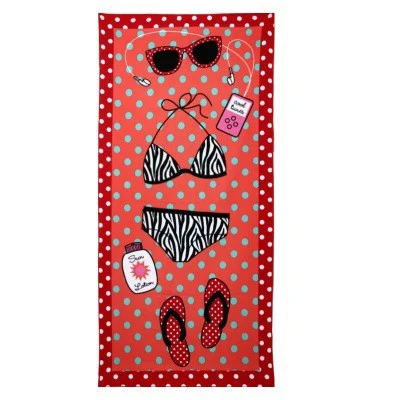 Wholesale Fashion High Quality Superfine Fiber Soft Water Absorbent Custom Printed Microfiber Beach Towel