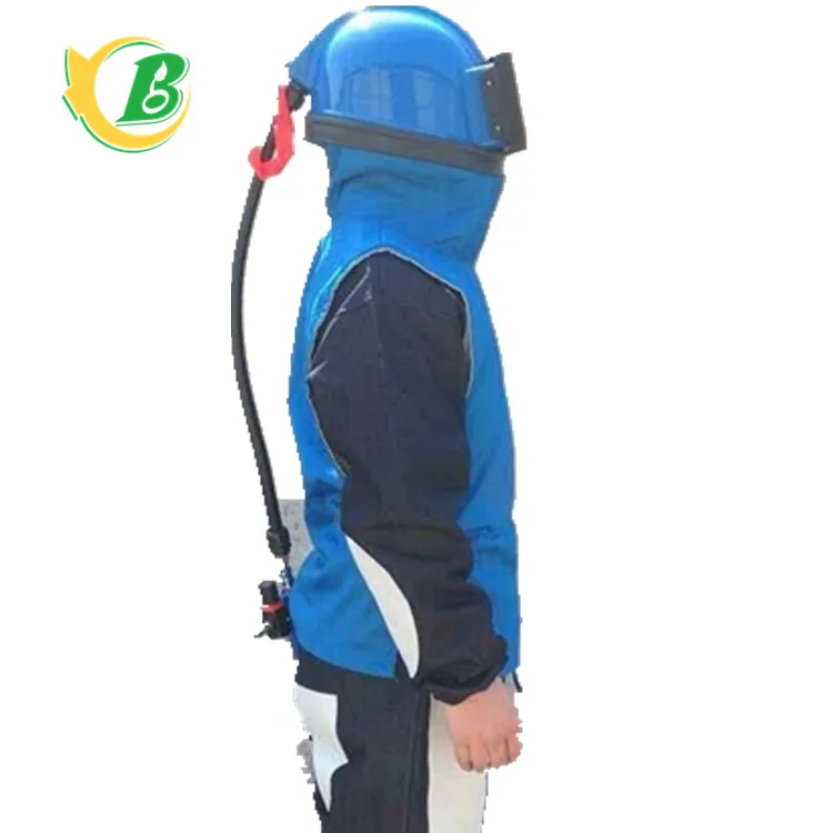 Plastic sandblasting helmet, protective helmet for sandblast
