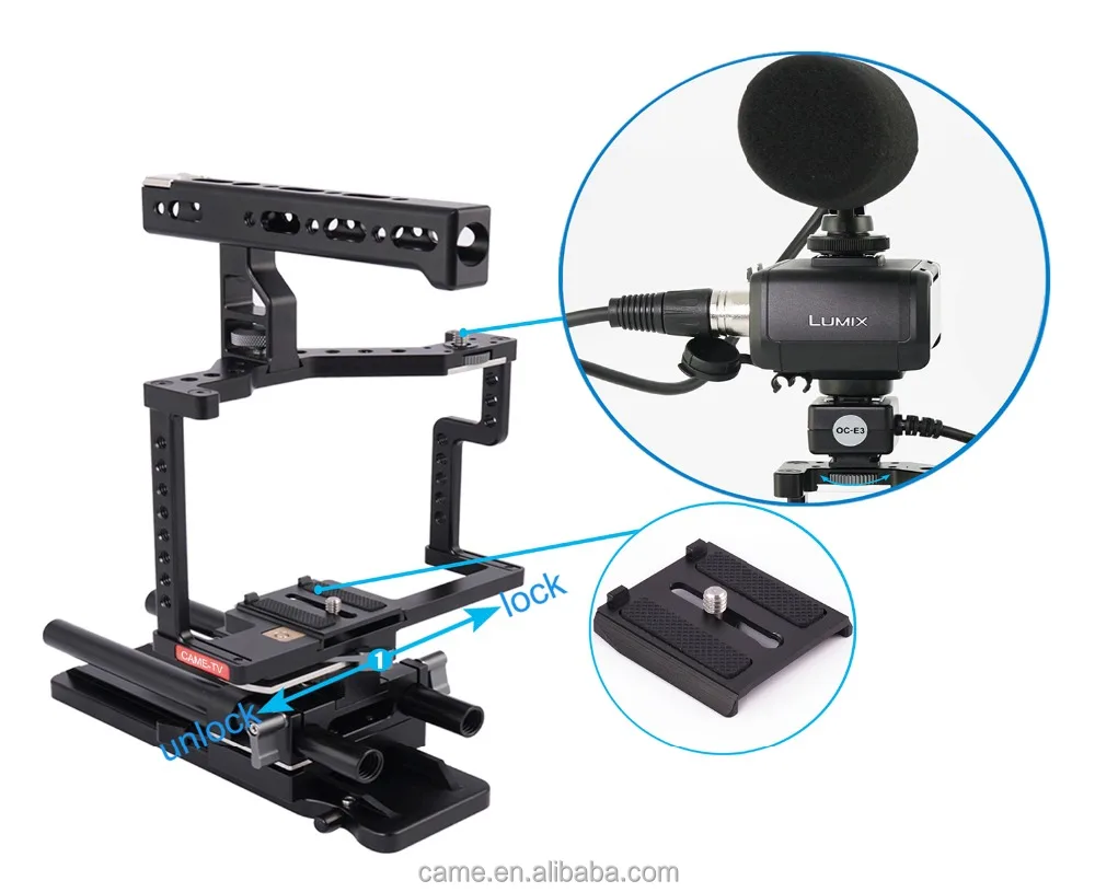 NEW!CAME-TV Guardian Cage For GH5 GH4 A7S Camera Rig Z-GH5-1 Cold shoe mount