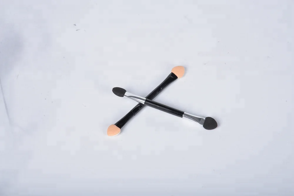 
Aluminium Tube Eyeshadow Brush Make-up Brush Double-headed Portable Eye Shadow Eyeliner Brushes Sponge Applicator Tool 