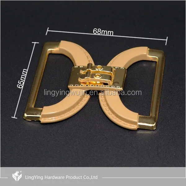 2015 factory metal pink interlocking belt buckles for women
