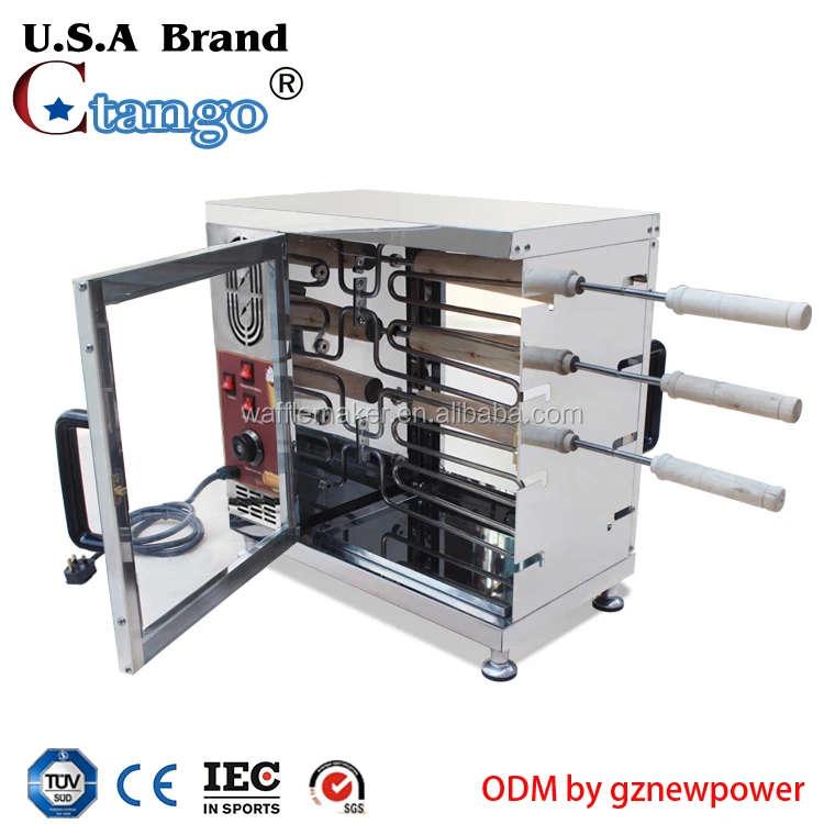 
CE chimney cake ice cream cone oven kitchen equitment factory machine kurtos kalacs machine in factory 