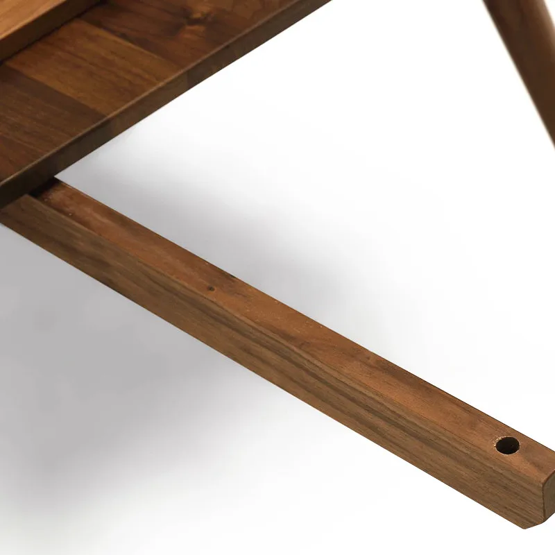 Mid century modern solid wood extendable dining table