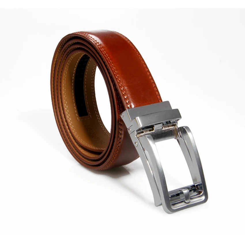 Low Cost Gift genuine Leather Fashionable Men Leather Belt Automatic Buckle