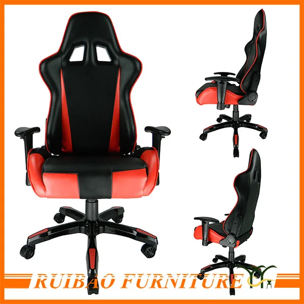 2016 Новый Стильный Используется Полная Сдерживание PU Кожаный Игры Стул с Колесами