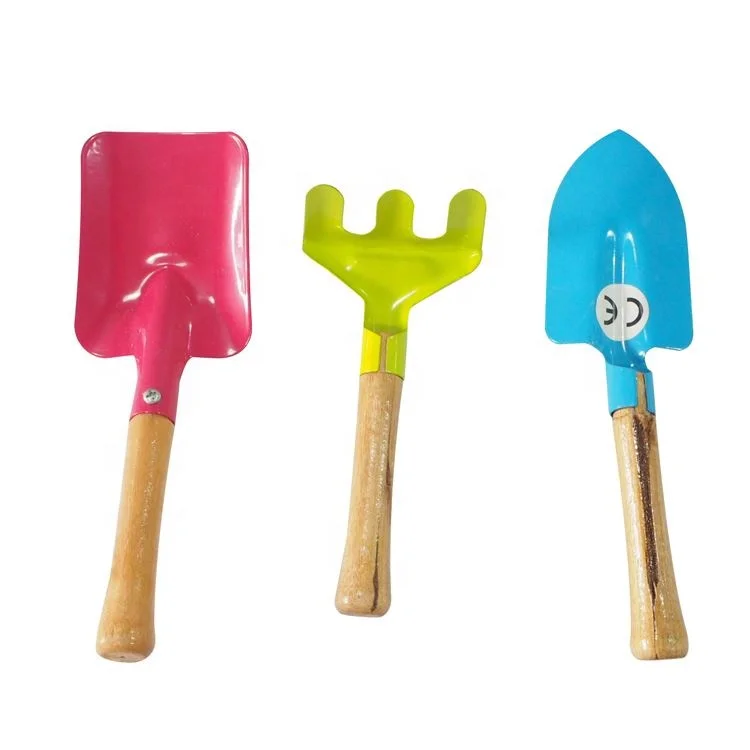 
Novelty design 2 pcs garden tools set with floral printing garden child plastic grip hand tool 