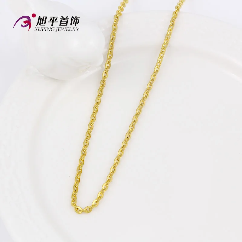 xuping jewelry brass gold plated chain, women fashion cheap sell lots of necklaces