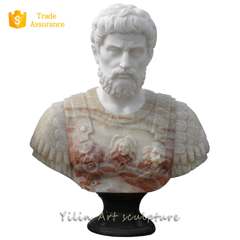 Greek Marble Man Head Carving Sculpture YL-T128